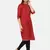 RED PRINTED KURTA