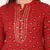 RED PRINTED KURTA