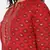 RED PRINTED KURTA