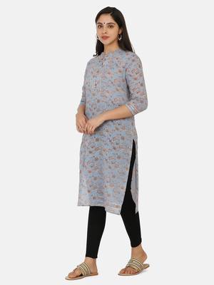 Blue Printed Kurta 4