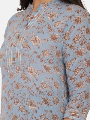 Blue Printed Kurta 8