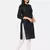 BLACK SOLID KURTA
