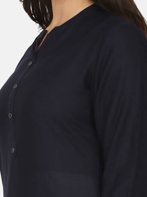 Black Solid Kurta 10