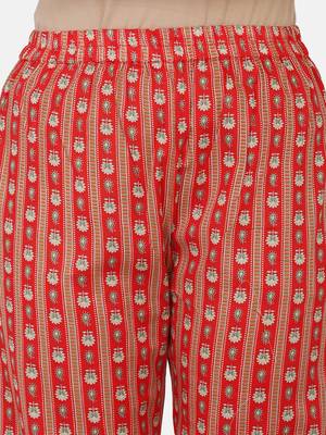 Beige Printed Kurta And Bottom 10
