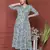 BLUE PRINTED KURTA AND BOTTOM