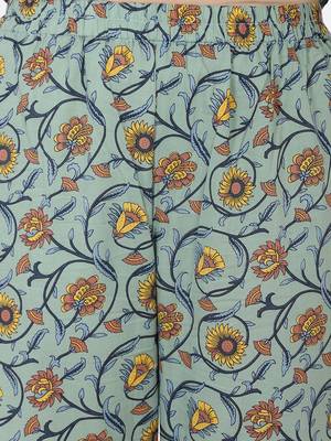 Blue Printed Kurta And Bottom 12
