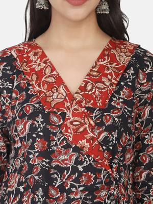 Black Printed Kurta And Bottom 7