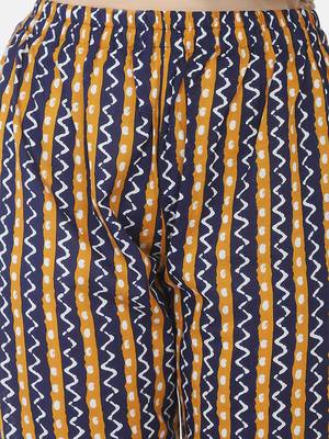 Off White Printed Kurta And Bottom 7