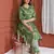 GREEN PRINTED KURTA AND BOTTOM