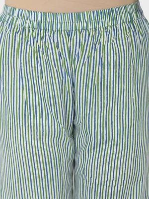 Green Printed Kurta And Bottom 10