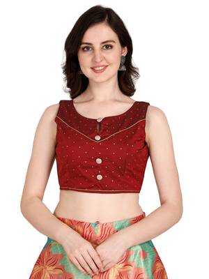 Turquoise printed silk unstitched lehenga 4