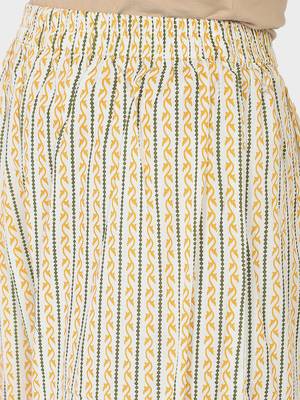 Yellow Printed Kurta And Bottom 9