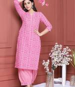 Pink Printed Kurta And Bottom
