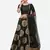 Black & Gold-Toned Semi-Stitched Jacquard Banarasi Silk Lehenga Choli