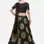 Black & Gold-Toned Semi-Stitched Jacquard Banarasi Silk Lehenga Choli