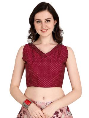 Light-pink printed silk unstitched lehenga 3
