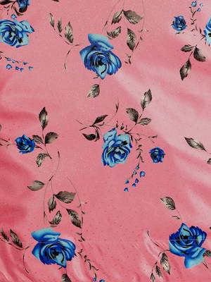 Pink printed silk unstitched lehenga 4