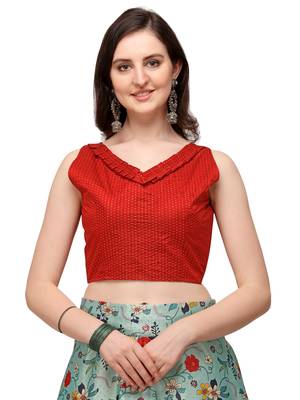 Light-blue printed silk unstitched lehenga 4