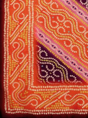 Pink printed silk unstitched lehenga 3