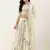 White Embroidered Semi-Stitched Lehenga & Unstitched Blouse with Dupatta