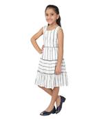 Green printed cotton kids-frocks