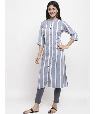 Grey printed rayon ethnic-kurtis 2