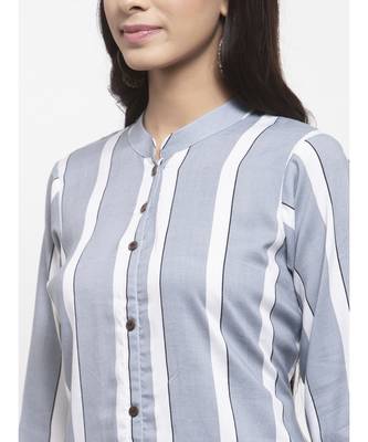 Grey printed rayon ethnic-kurtis 4