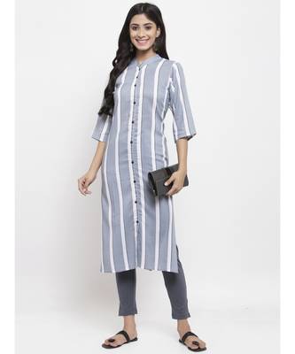 Grey printed rayon ethnic-kurtis 5