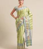 multicolor silk woven saree with blouse