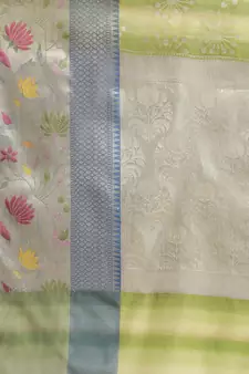 multicolor silk woven saree with blouse
