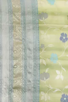 multicolor silk woven saree with blouse