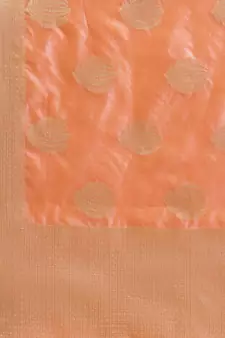 Pink silk woven saree with blouse