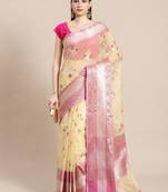 multicolor silk woven saree with blouse