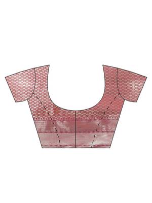 multicolor silk woven saree with blouse 5