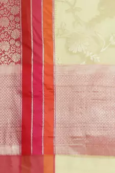 multicolor silk woven saree with blouse
