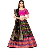 black art silk semi stitched zari woven Choli & lehenga ghagra with dupatta