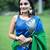 GREEN WITH ROYAL BLUE Banarasi Sarees COMBINATION AND ROYAL BLUE BLOUSE
