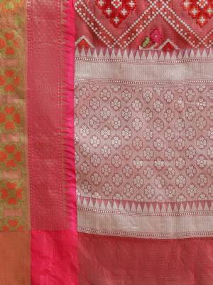 Maroon Art Silk woven saree with blouse 5