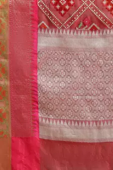 Maroon Art Silk woven saree with blouse