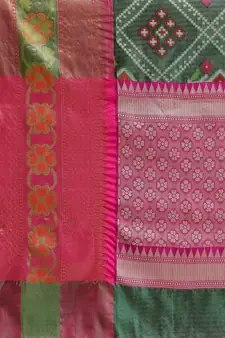Green Art Silk woven saree with blouse