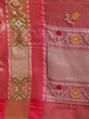 Maroon Art Silk woven saree with blouse 5