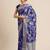 BLUE Art Silk woven saree with blouse