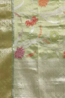 Green Tissue  woven saree with blouse