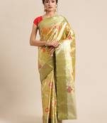 Gold Tissue  woven saree with blouse