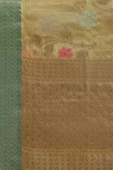 Gold Art Silk woven saree with blouse