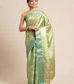 Gold Art Silk woven saree with blouse