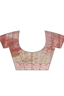 Magenta Art Silk woven saree with blouse