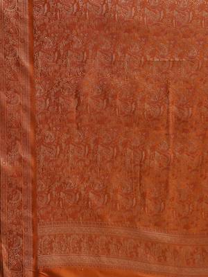 Purple silk woven saree with blouse 5