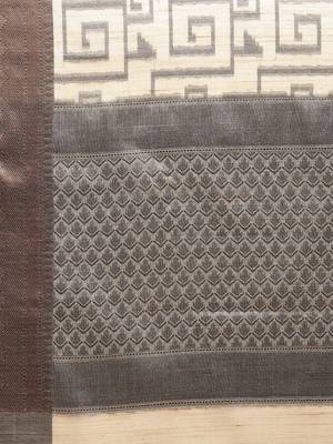 Beige Tissue  woven saree with blouse 5