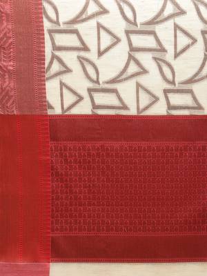 Beige Tissue  woven saree with blouse 5